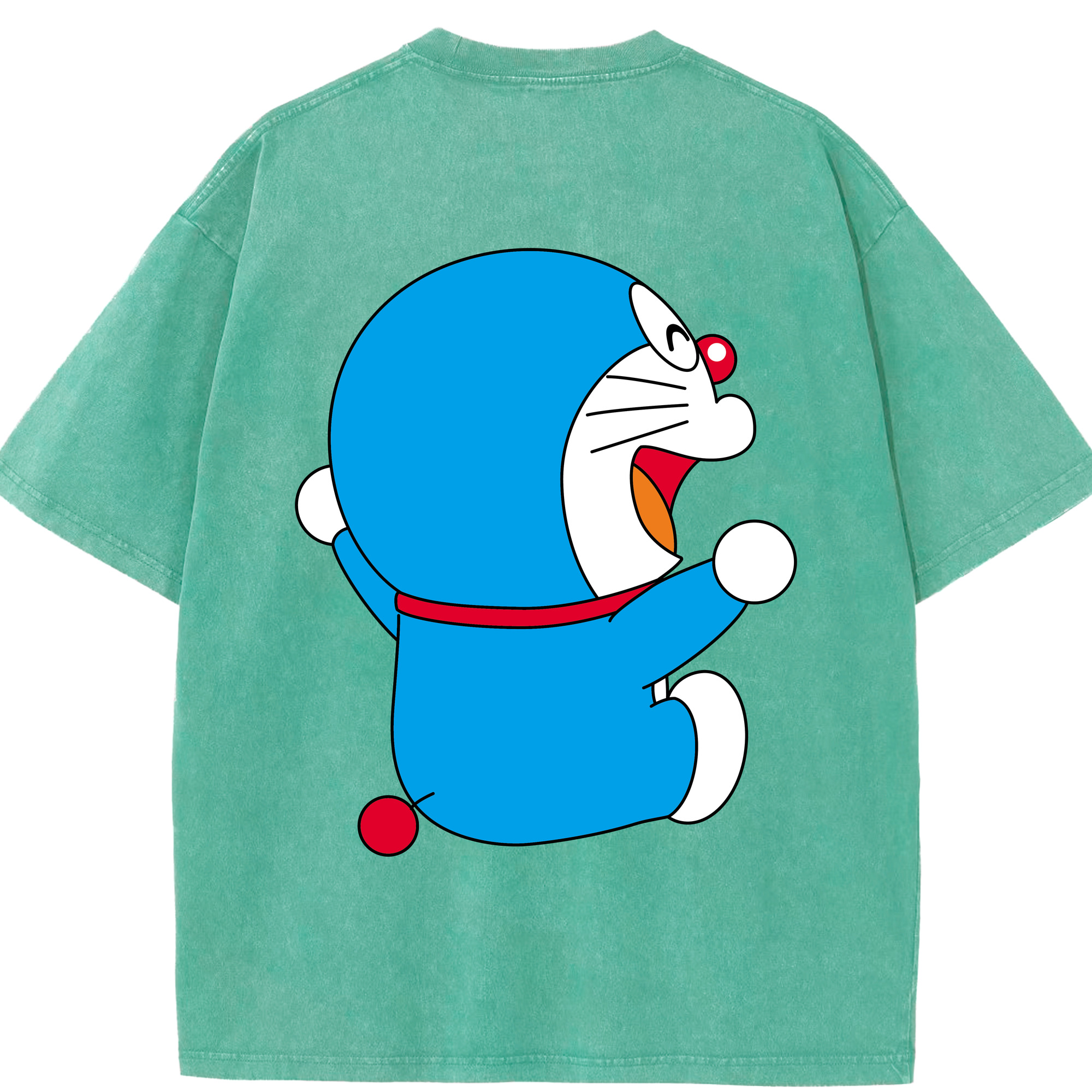 （画像用） ドラえもん Doraemon 綿100% ヴィンテージ風 半袖Tシャツ（背面プリント）